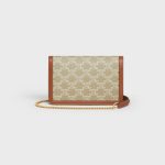 WALLET ON CHAIN MARGO IN TRIOMPHE CANVAS AND CALFSKIN GREGE - Image 3